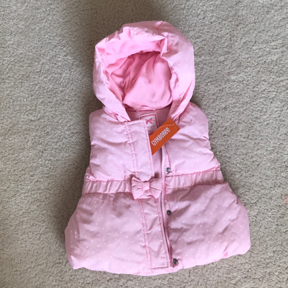 Pink puffy vest
